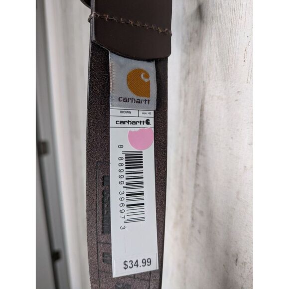 CARHARTT Leather Belt Roller Buckle‎ Brown 42" 1.5" A0005562201 - Picture 6 of 6